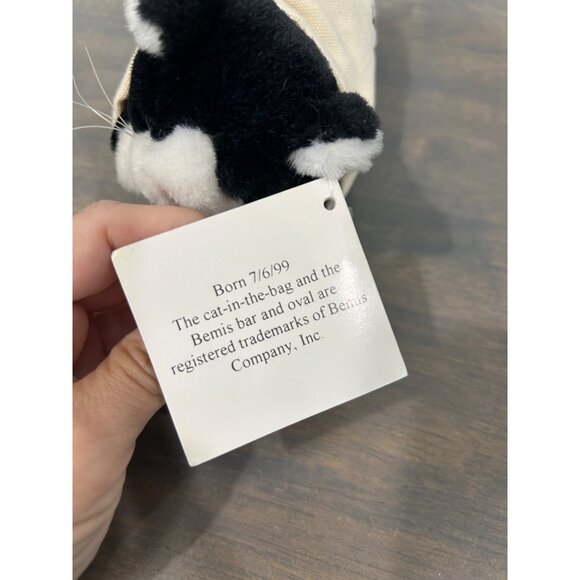 RARE Black and White Cat Kitty in Bemis Flour Bag Vintage 1999 Great Condition W - Picture 5 of 6